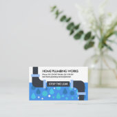 Entwässerung von Zuhause-Rohrleitungen Wassertropf Visitenkarte (Stehend Vorderseite)