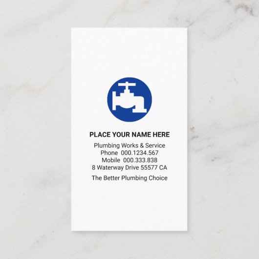 Entwässerungspipeline Visitenkarte (Rückseite)