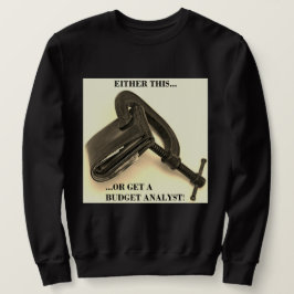 "Entweder das... oder einen Haushaltsanalytiker!" Sweatshirt