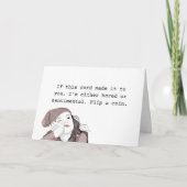 Entweder gelangweilt oder geistig karte (Vorderseite)