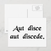 Entweder lernen oder verlassen postkarte (Vorne/Hinten)