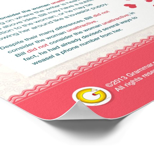 Entweder... oder weder... noch doppelte Negative Poster (Ecke)