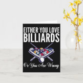 Entweder Sie Liebe Billard oder Sie sind falsch Po Karte (Gelbe Blume)