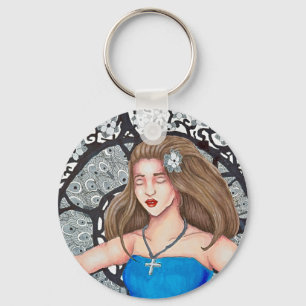 Entweichen-Illustrations-Schlüsselanhänger Schlüsselanhänger