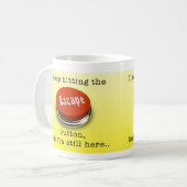 Entweichen-Knopf-Tasse Kaffeetasse (Vorderseite Links)