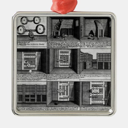 Entweichenform Newgate Gefängnis des Schäfers Silbernes Ornament (Vorne)