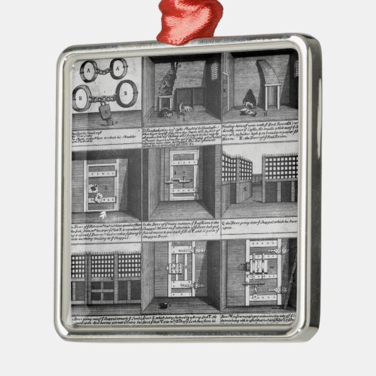 Entweichenform Newgate Gefängnis des Schäfers Silbernes Ornament (Links)