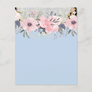 Entwerfe deine eigene hübsche, girly, rosa Blumen- Flyer
