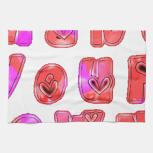 Entwerfe Deinen eigenen Hearts Art Print Küchentuch
