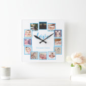 Entwerfen eines 12 Personalisierten Collage Quadratische Wanduhr (Zuhause)