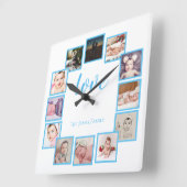 Entwerfen eines 12 Personalisierten Collage Quadratische Wanduhr (Winkel)