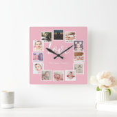 Entwerfen eines 12-Personalisierten Fotomaters Quadratische Wanduhr (Zuhause)