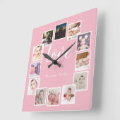 Entwerfen eines 12-Personalisierten Fotomaters Quadratische Wanduhr (Winkel)