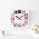Entwerfen eines 12-Personalisierten Fotomaters Quadratische Wanduhr (Zuhause)