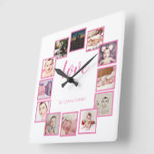 Entwerfen eines 12-Personalisierten Fotomaters Quadratische Wanduhr (Winkel)