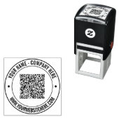 Entwerfen eines eigenen QR-Round-Briefmarke-Beispi Permastempel (Beispiel)