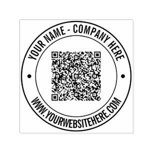 Entwerfen eines eigenen QR-Round-Briefmarke-Beispi Permastempel