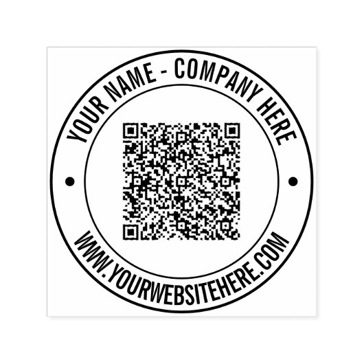 Entwerfen eines eigenen QR-Round-Briefmarke-Beispi Permastempel (Design)