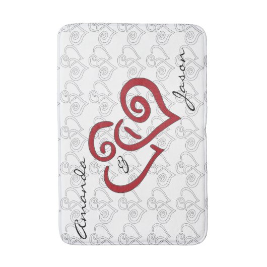 Entwerfen eines Herzens als Badematte (Vorderseite Vertikal)