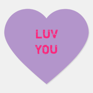 Entwerfen eines Lila Heart Sticker