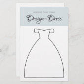 Entwerfen Sie das Dress Wedding Table Game Black & (Vorne/Hinten)