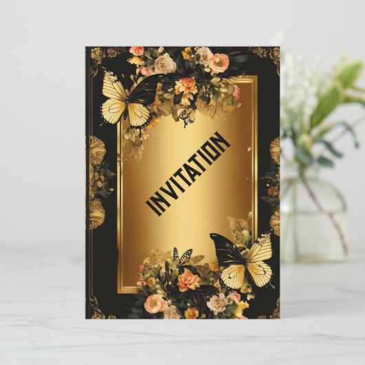 Entwerfen Sie einen eleganten und raffinierten T - Einladung (Stehend Vorderseite)