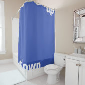 Entwerfen Sie einfach "Rechteck blau nach unten" + Duschvorhang (Beispiel)
