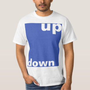 Entwerfen Sie einfach "Rechteck blau nach unten" + T-Shirt