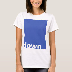 Entwerfen Sie einfach "Rechteck blau unten" + Ihre T-Shirt