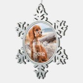 ENTWERFEN SIE ES SELBST SCHNEEFLOCKEN Zinn-Ornament (Rechts)