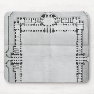 Entwerfen Sie für die OstGebäude der Jalousie Mousepad