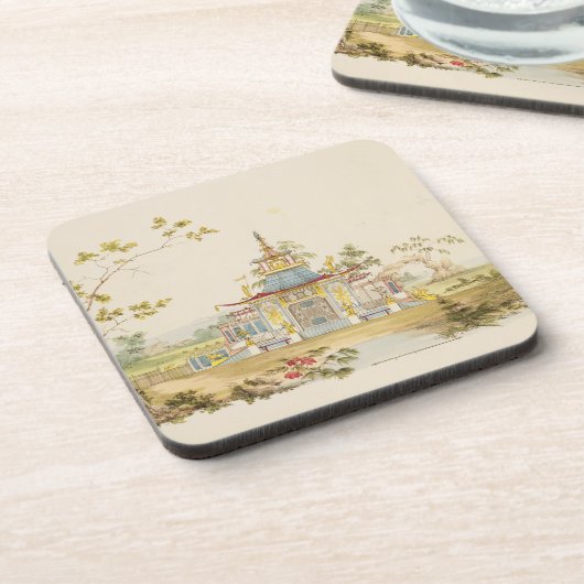 Entwerfen Sie für einen chinesischen Tempel, Getränkeuntersetzer (Linke Seite)