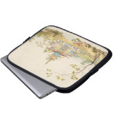 Entwerfen Sie für einen chinesischen Tempel, Laptopschutzhülle (Vorne Knopf)