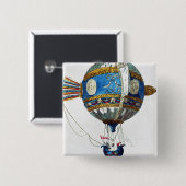 Entwerfen Sie für einen Heißluftballon mit einem Button (Vorne & Hinten)