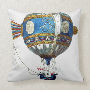 Entwerfen Sie für einen Heißluftballon mit einem Kissen