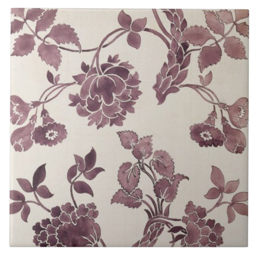 Entwerfen Sie für einen silk Damast, 1752 Fliese (Vorderseite)
