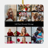 Entwerfen Sie Ihr eigenes 10 Foto Collage Poster Keramikornament (Vorderseite)