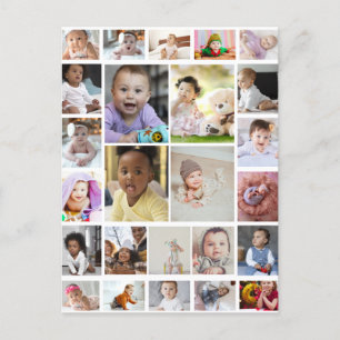 Entwerfen Sie Ihr eigenes 25-Foto-Collagenposter Postkarte