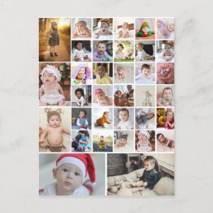 Entwerfen Sie Ihr eigenes 35-Foto-Collage-Plakat Postkarte