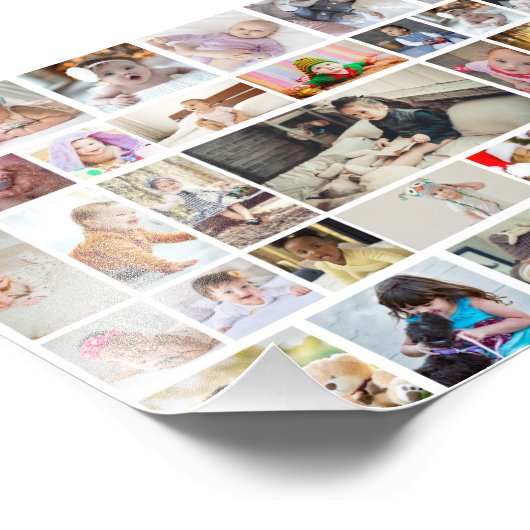 Entwerfen Sie Ihr eigenes 35 Foto Collage Poster (Ecke)