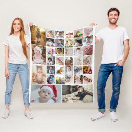 Entwerfen Sie Ihr eigenes 35 Foto Collage Poster Fleecedecke