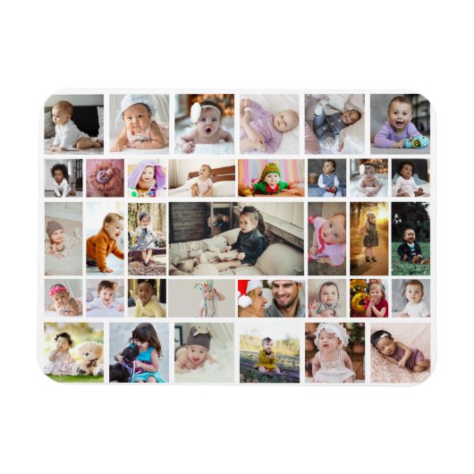 Entwerfen Sie Ihr eigenes 35 Foto Collage Poster Magnet (Horizontal)