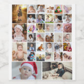 Entwerfen Sie Ihr eigenes 35 Foto Collage Poster Weinetikett (Einzelnes Label)