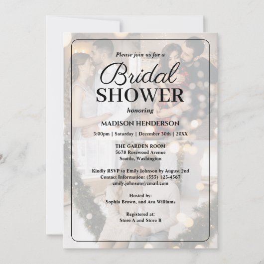 Entwerfen Sie Ihr eigenes 3 Foto Collage Brautpart Einladung (Vorderseite)