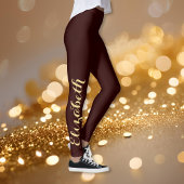Entwerfen Sie Ihr eigenes braunes Gold stilvoll Pe Leggings