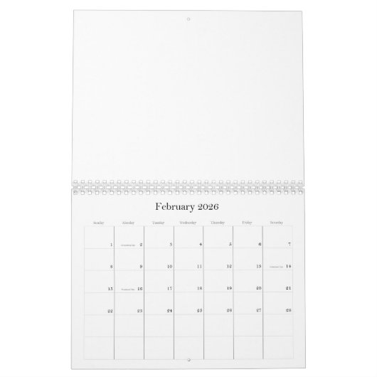 Entwerfen Sie Ihr eigenes Calander Kalender (Feb 2026)