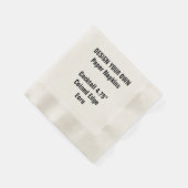 Entwerfen Sie Ihr eigenes ECRU Cocktailpapier Napk Serviette (Ecke)