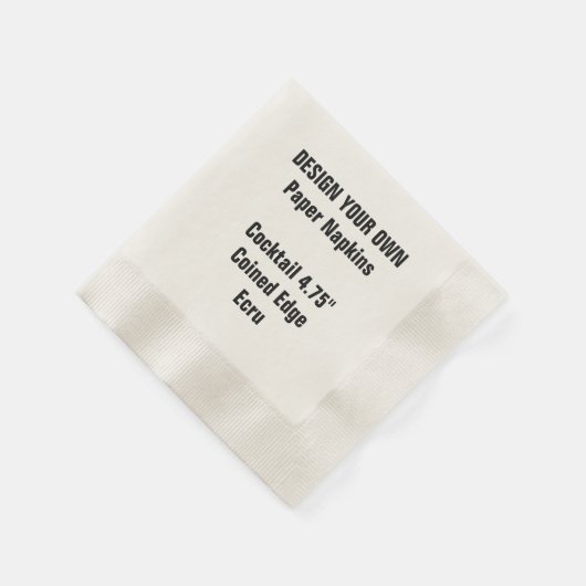 Entwerfen Sie Ihr eigenes ECRU Cocktailpapier Napk Serviette (Ecke)