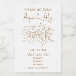 Entwerfen Sie Ihr eigenes elegantes Gold & White A Weinetikett