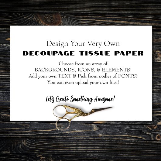 Entwerfen Sie Ihr eigenes entpacktes Tissue-Papier Seidenpapier